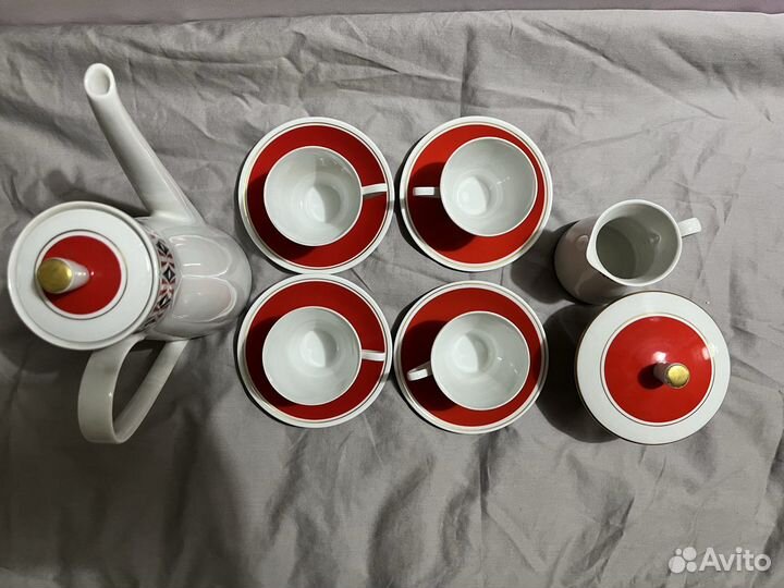 Сервиз кофейный freiberger porzellan, гдр