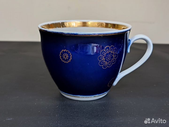 Чашка кобальт Полонский фарфоровый завод 200 мл