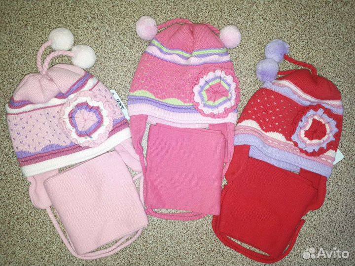 Новая зимняя шапка с шарфом 48-52 р-р Польша