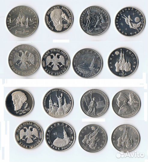 Набор монет. Россия Молодая, 1992-1995 года