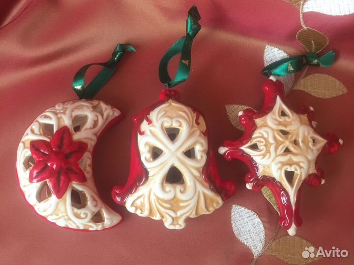 Набор ёлочных игрушек керамика