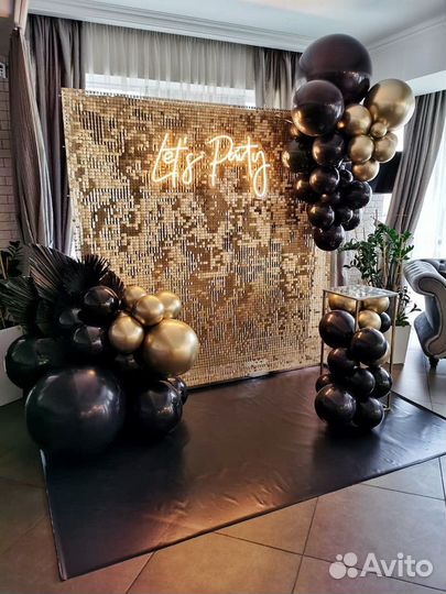 Аренда фотозоны из пайеток