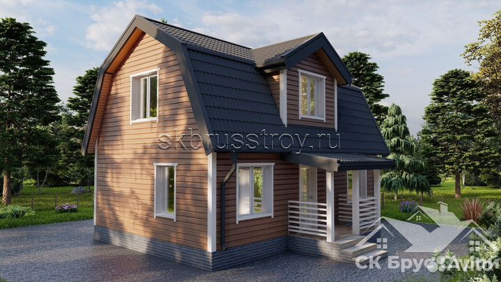 Дом из бруса 6x9 (90м2) Краснознаменск