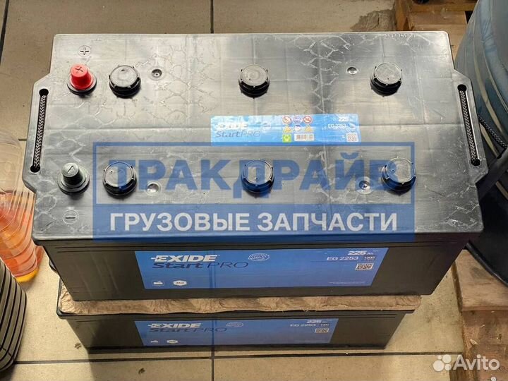 Аккумулятор 225Ah 12V 1300А + слева обратная полярность Оригинальный Exide Heavy Professional