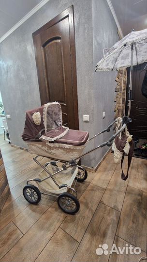 Коляска для кукол Реборн с сумкой и зонтом, 90 см