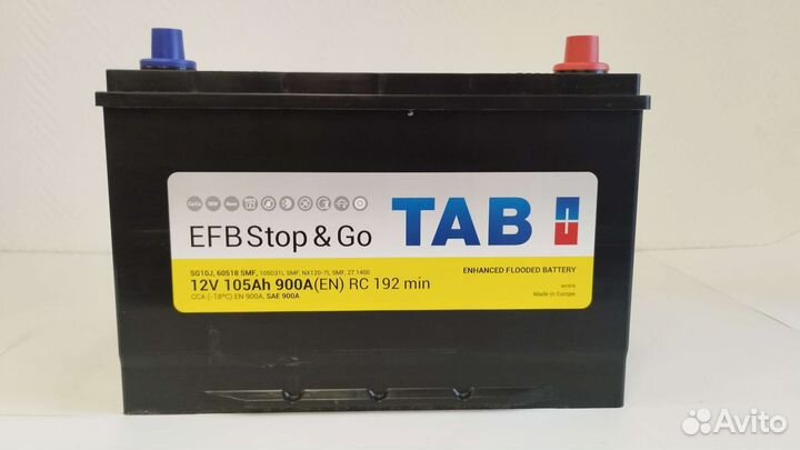 Аккумулятор для LC200 дизель. TAB EFB 95Ач 900А