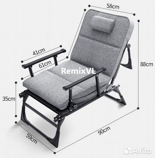 Видео Трансформер Раскладушка+кресло+шезлонг