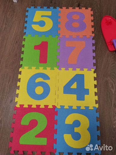 Мягкий коврик пазл (теплый пол) 8 штук