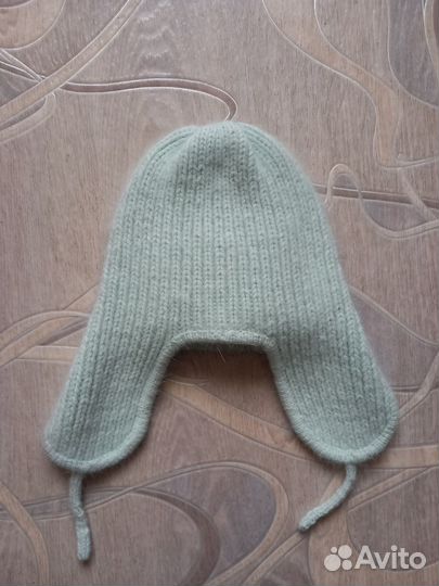 Шапка ушанка вязаная новая