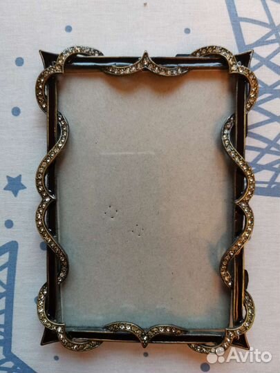 Фоторамка настольная со стеклом в стразах