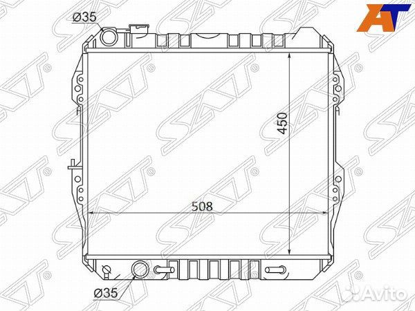 Радиатор toyota surf/hilux/4-runner LN13# 3L/5L 19