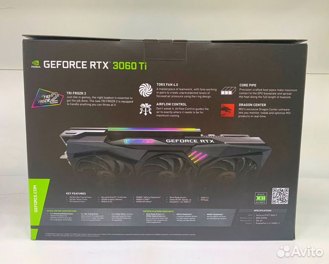 Видеокарта MSI GeForce RTX 3060 Ti gaming X trio купить в Москве