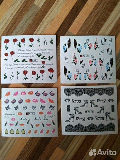 Наклейки для ногтей водные