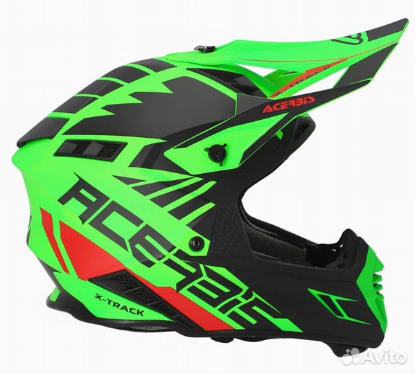 Кроссовый шлем Acerbis X-track 22-06 Green/Black