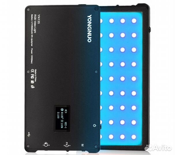 Накамерный свет светодиодный Yongnuo YN135 RGB