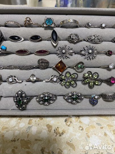 Серебро кольца серьги комплекты ссср,современные