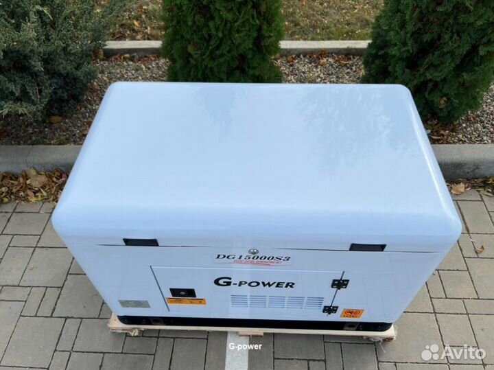Дизельный генератор 13 кВт g-power DG15000SE3 трех