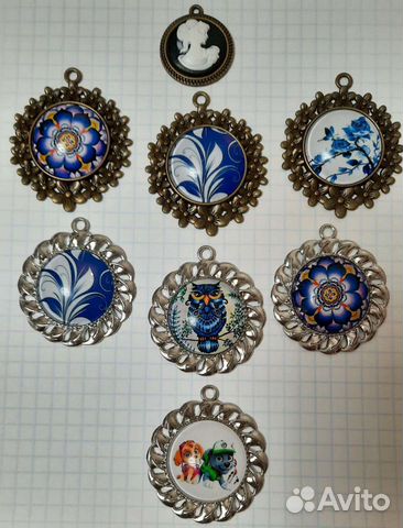 Фарнитура швейная: кабошоны, оправки, флоризели