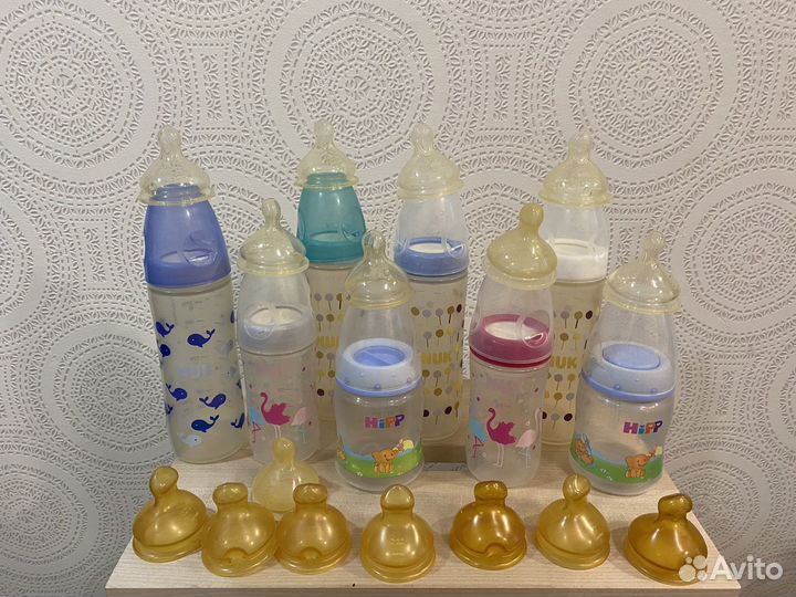 Бутылочки для кормления nuk и соски
