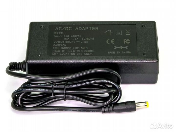 Блок питания 24V 2.5A / 3A 60W 5.5x2.5 (PSU)