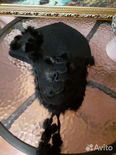 Шапка ушанка норковая женская