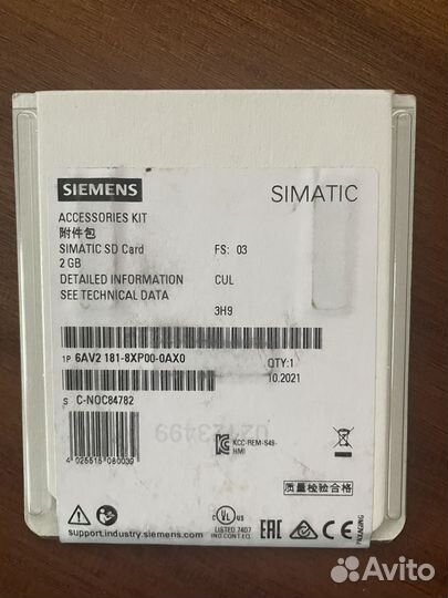 Карта памяти Siemens 6AV2 181-8XP00-0AX0