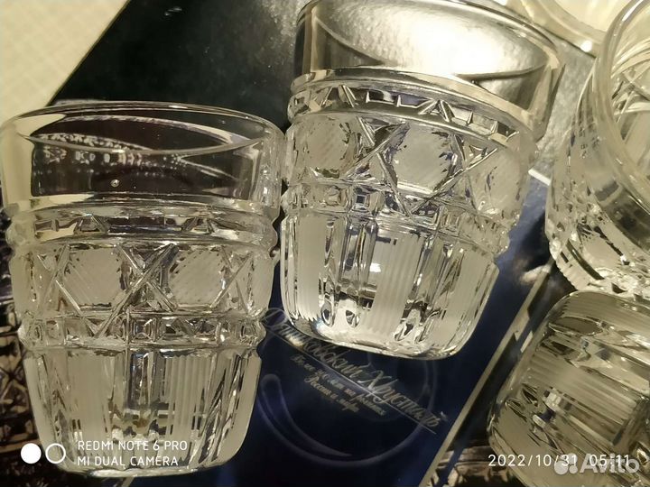 Хрустальные стопочки - набор в подарочной коробке