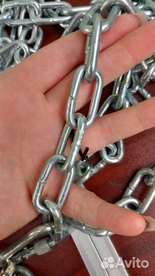 Цепь для собаки 5 метров с карабинами