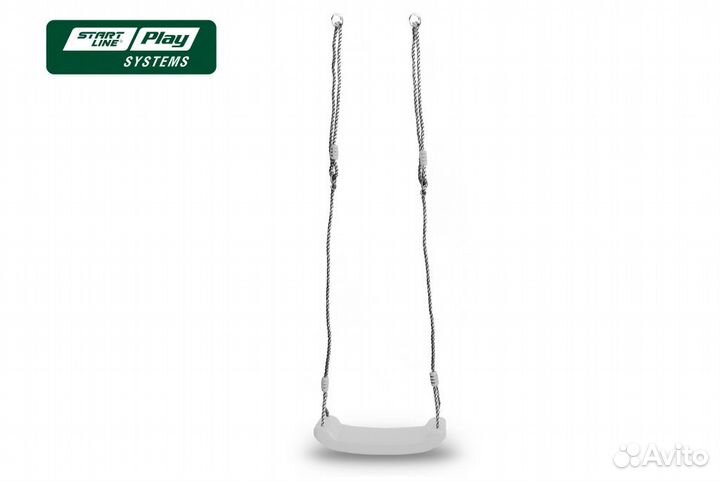 Качели детские уличные деревянные 2 секции