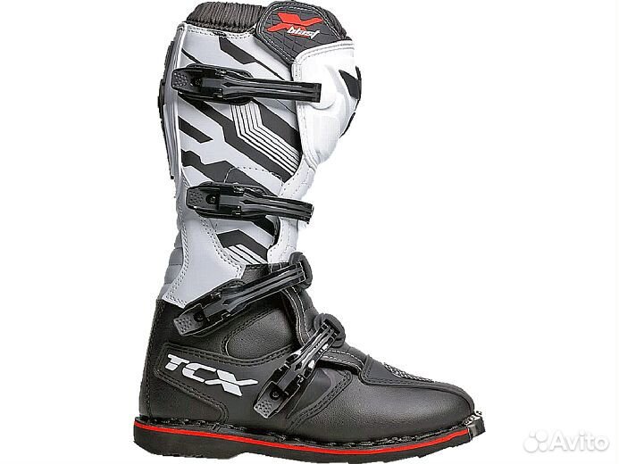 Мотоботы TCX X-blast 858 black/white/RED