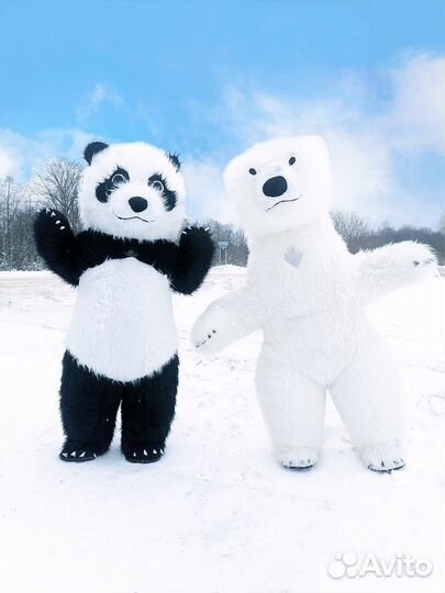 Белый Мишка/Панда /Тедди/Ростовая кукла