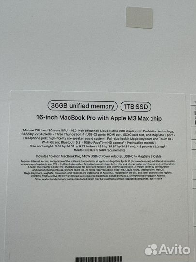 Macbook pro 16 m3 18gb 512gb