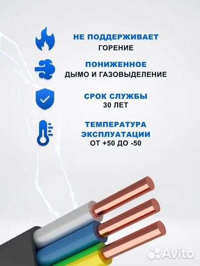 Кабель ГОСТ ввг нг ls 3х2,5