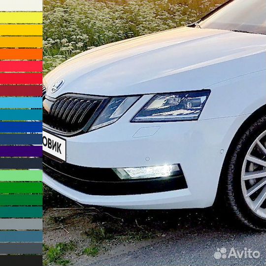 Бампер передний в цвет Skoda Octavia A7