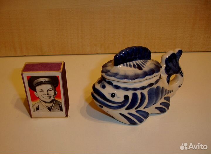 Фарфоровая сахарница сольница Гжель