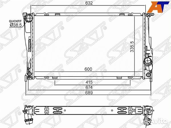 Радиатор BMW 1-series E87 04, BMW 3-series E90 05