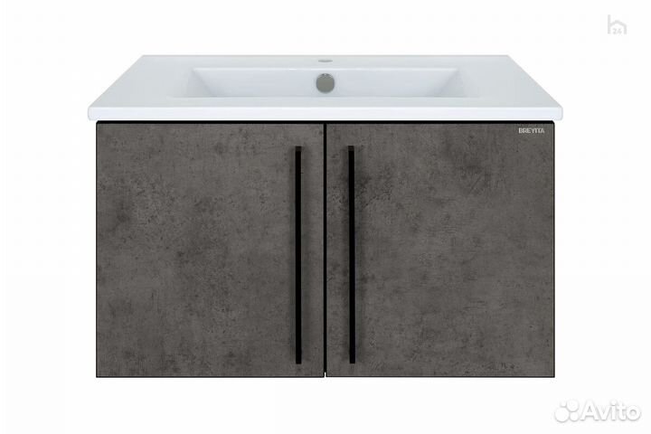 Тумба для ванной с раковиной подвесная Rock