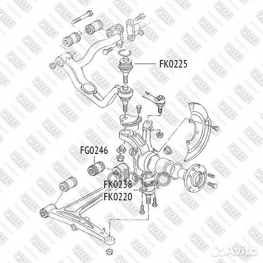 Опора шаровая VW Transporter 90- FK0238 fixar