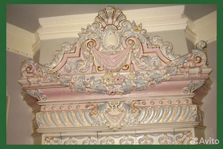 Камин антикварный изразцовый. Лисовский