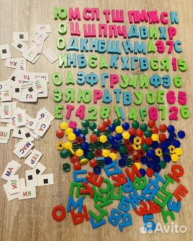 Магнитные буквы слоги цифры мозаика