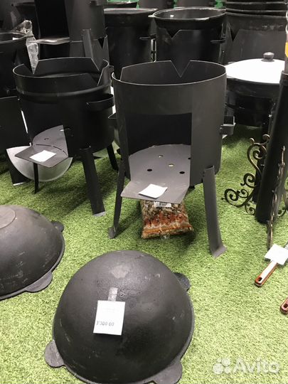 Печь под казан 12л с дверцей 3мм