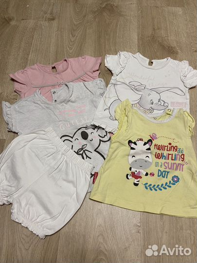 Одежда для девочки 6-9 мес