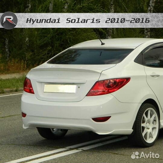 Лип спойлер HS-2 для Hyundai Solaris FRP Plastic