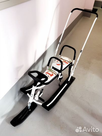 Снегокат детский двухместный 