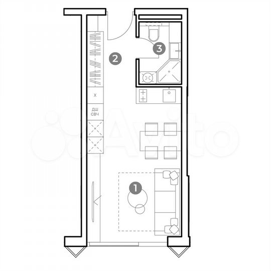 Апартаменты-студия, 27 м², 9/29 эт.