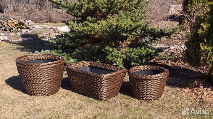 Кашпо из ротанга