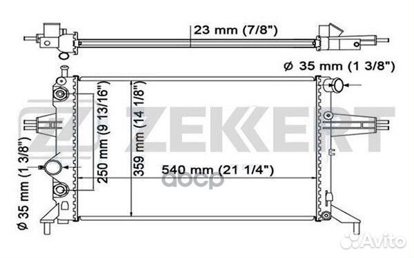 Радиатор охлаждения двигателя Opel Astra G 98