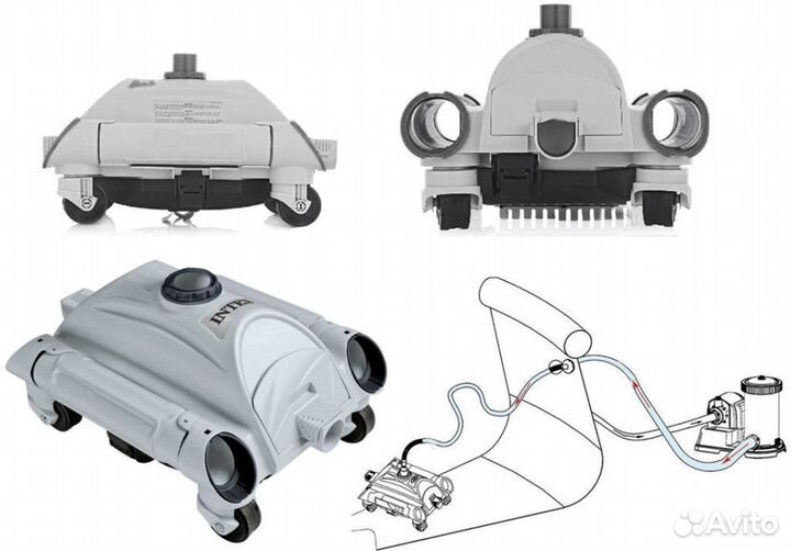 Автоматический пылесос для бассейна Intex
