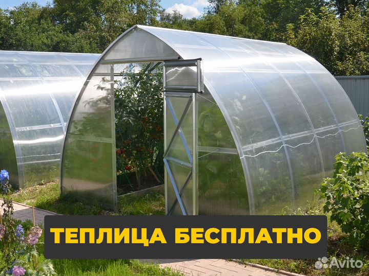Теплица из поликарбоната 2,5x6 м Семейная