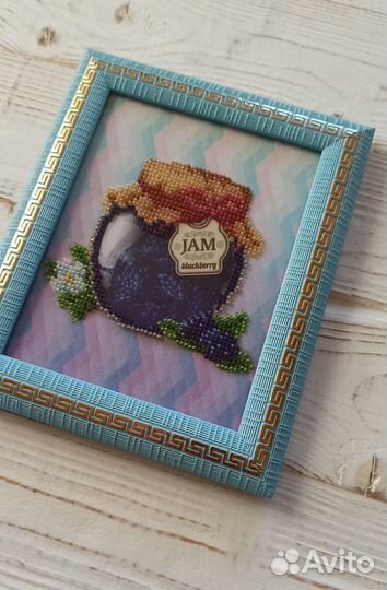 Картина вышивка бисером: варенье